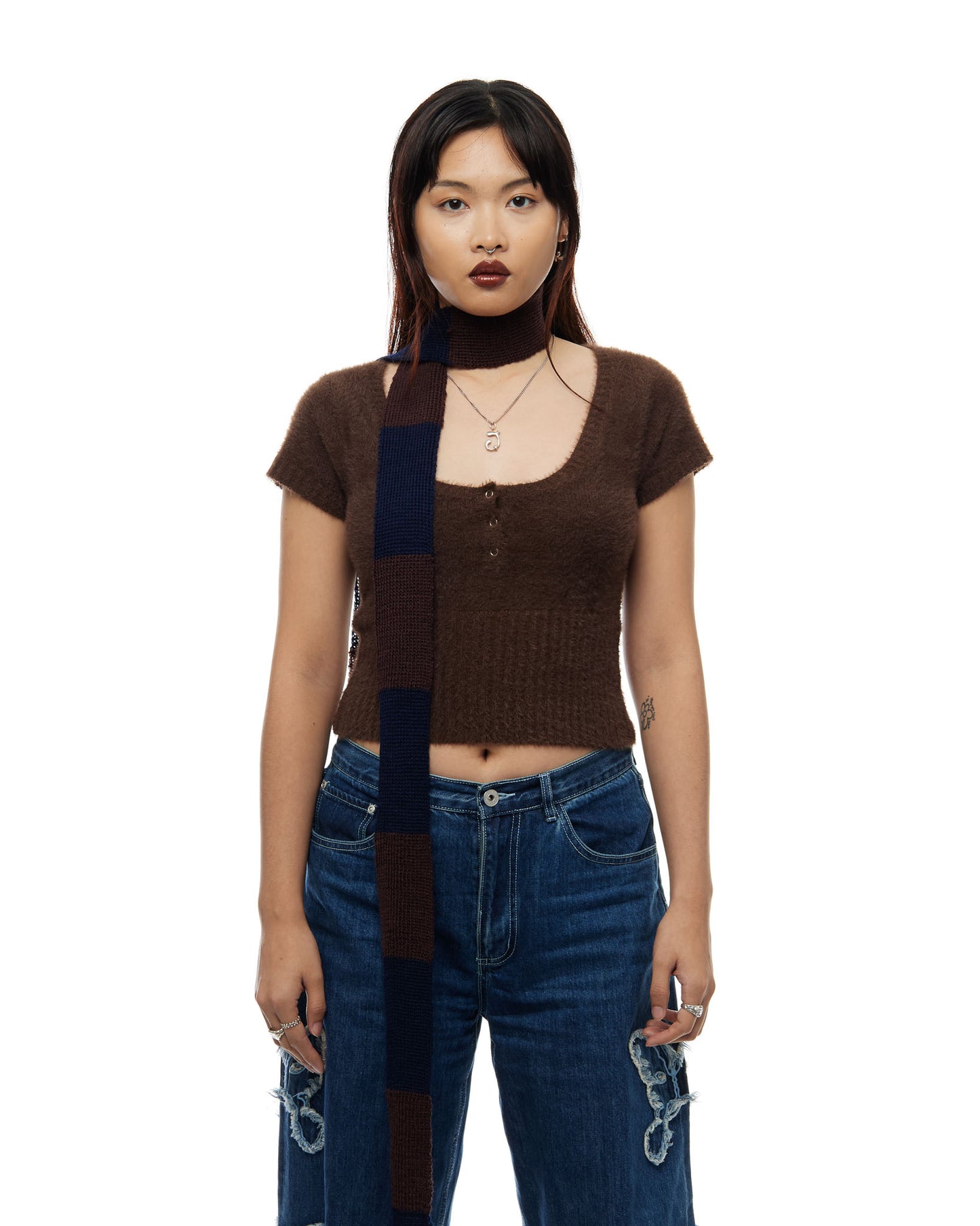 Thin Knit Scarf - Tectonic