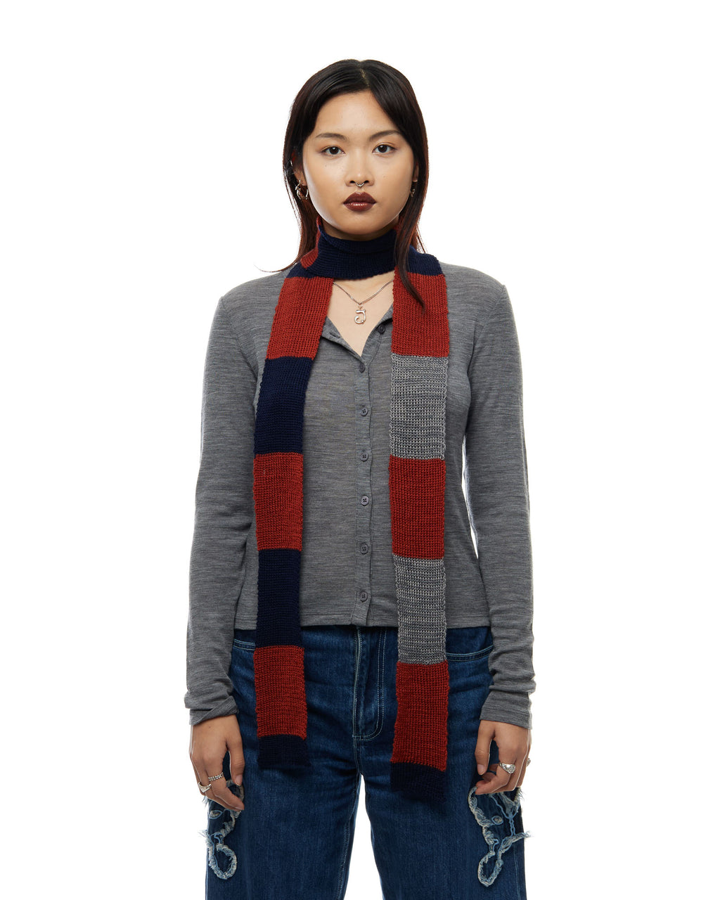 Thin Knit Scarf - Devil May Care