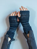 Knit Fingerless Gloves - Charcoal