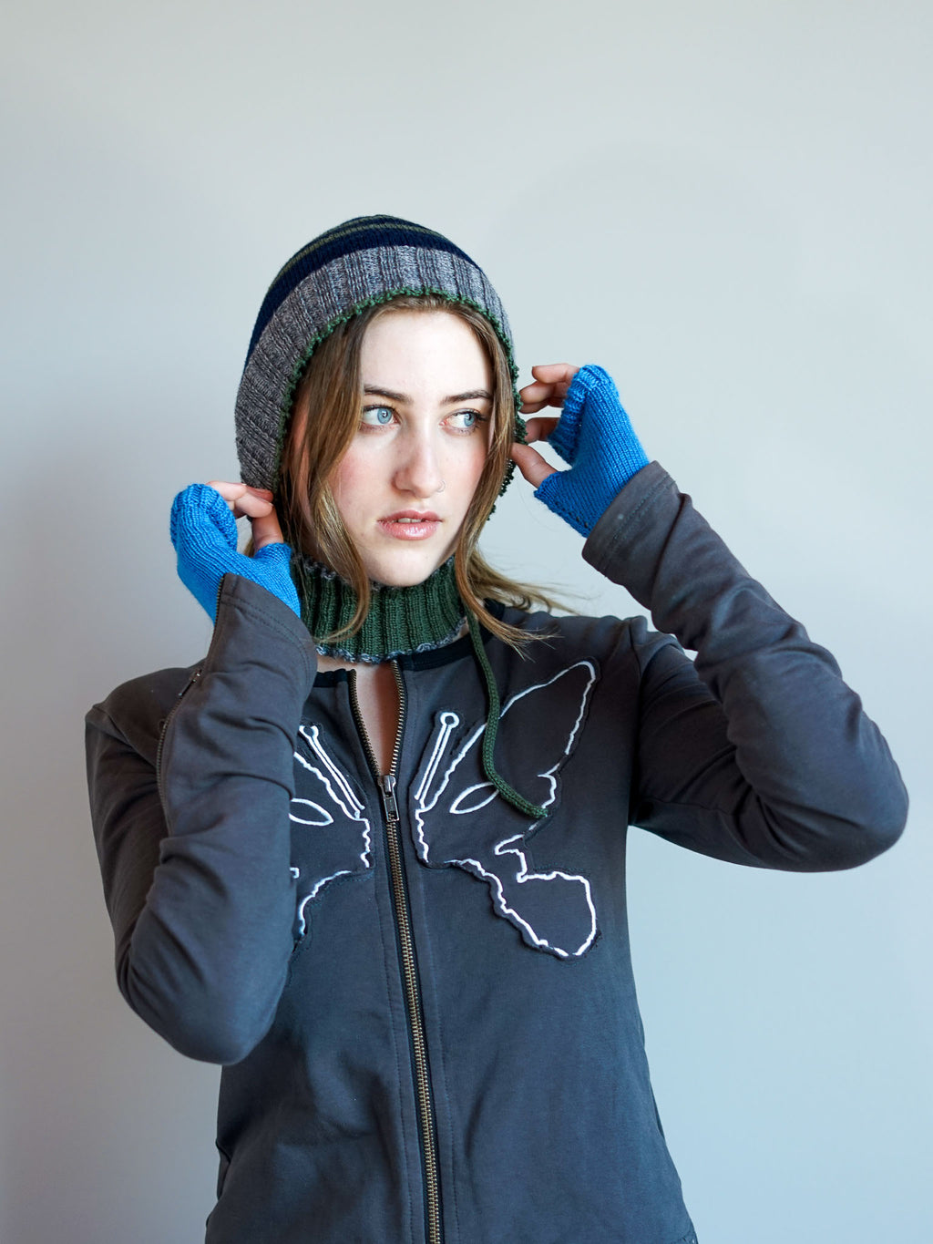 Knit Fingerless Gloves - Cloudless