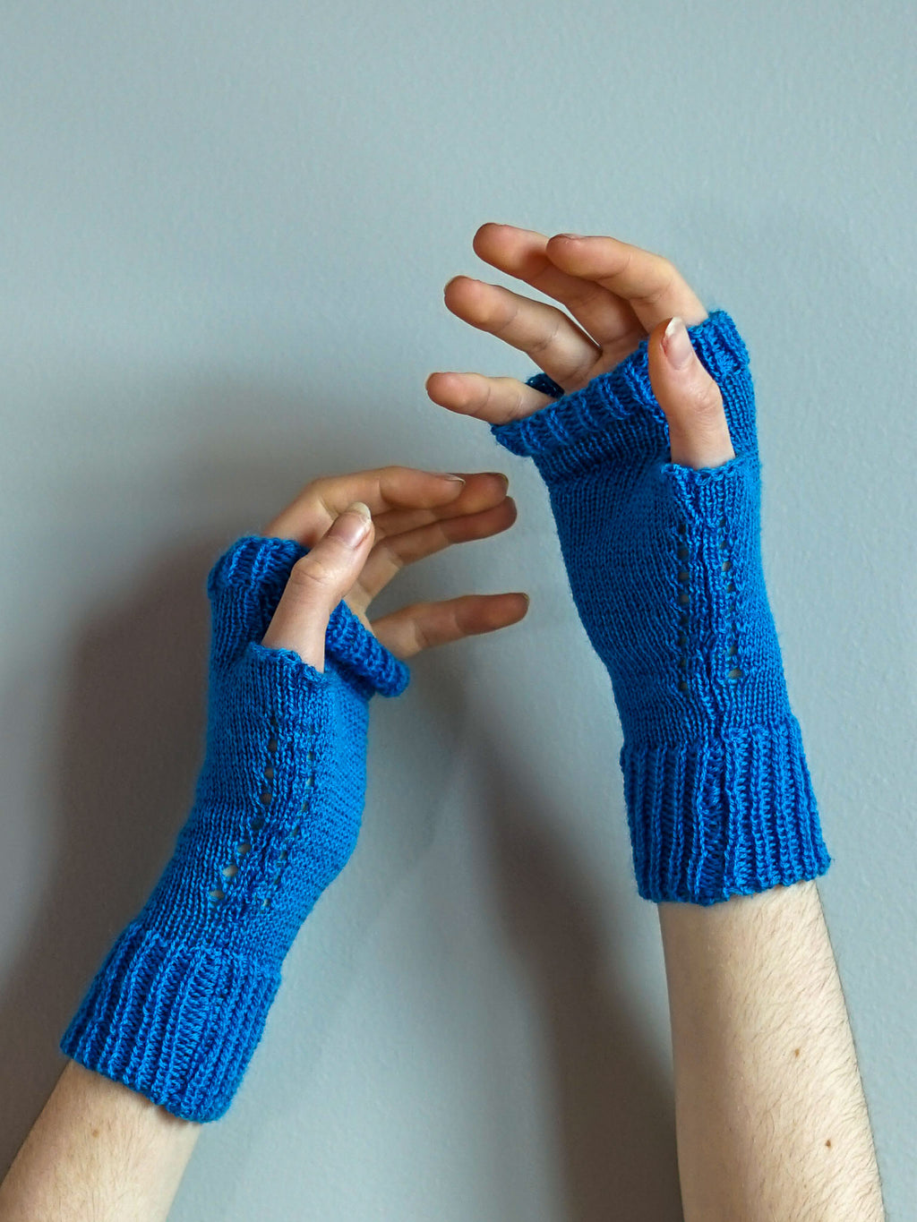 Knit Fingerless Gloves - Cloudless