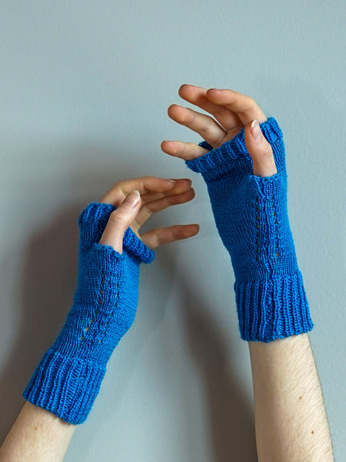 Knit Fingerless Gloves - Cloudless
