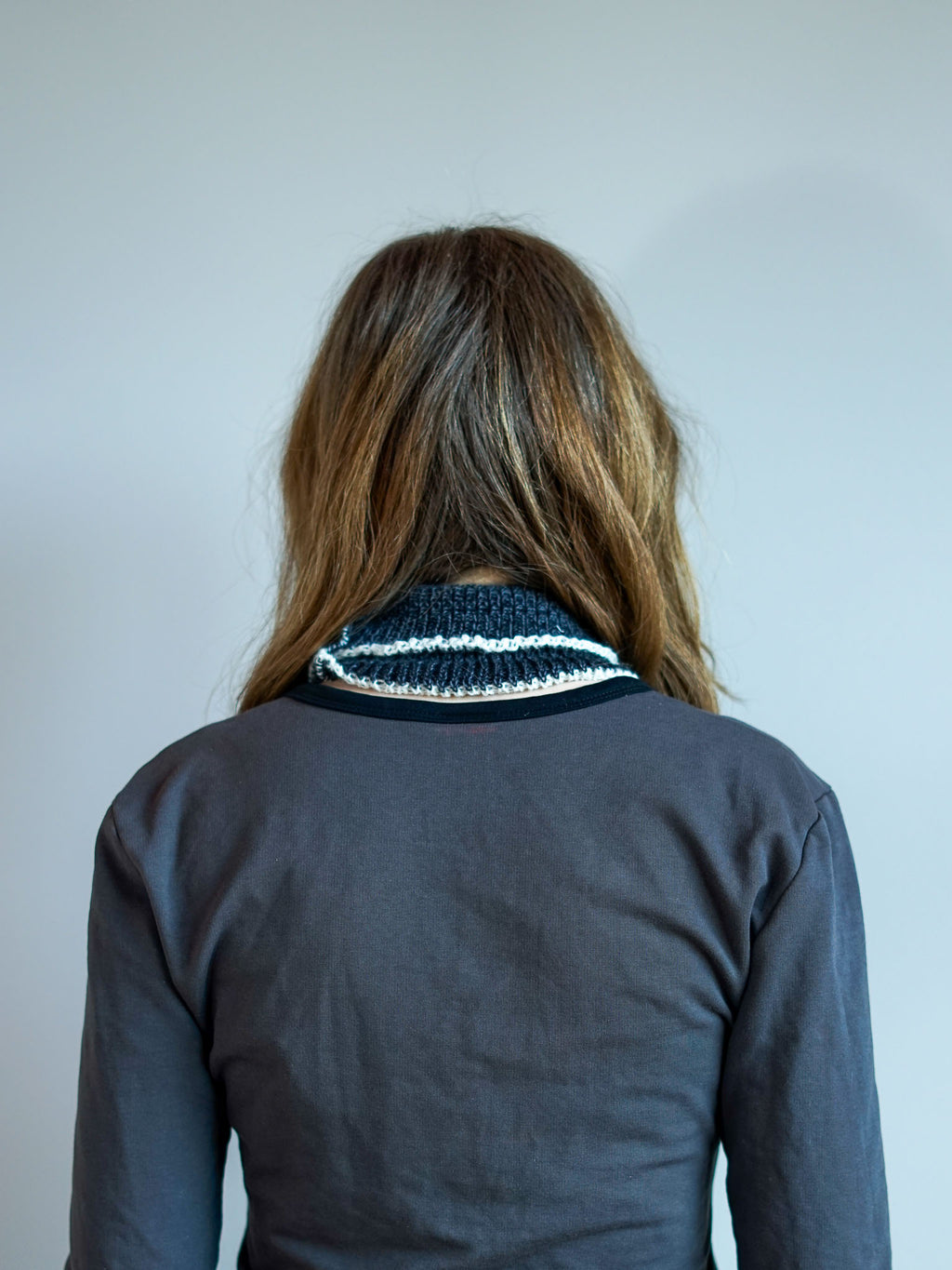 Knit Neck Warmer - Charcoal