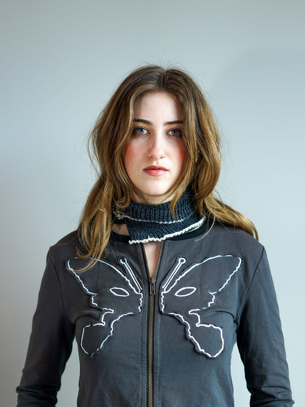 Knit Neck Warmer - Charcoal